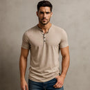 Camiseta Masculina Gola Henley Campeche