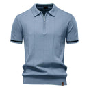 Camisa Polo Masculina Casual com Zíper Quebec