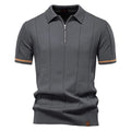 Camisa Polo Masculina Casual com Zíper Quebec