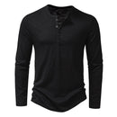 Camiseta Masculina Manga Longa Gola Henley Itajaí
